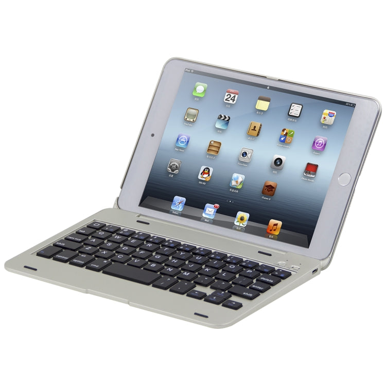 F1+ For iPad mini 5 / 4 Laptop Version Plastic Bluetooth Keyboard Tablet Case(Silver) - free shipping - PMC TechLife - Order now!