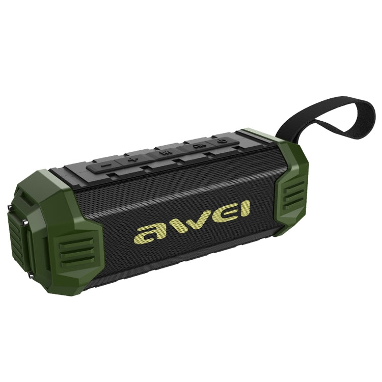 awei Y280 IPX4 Bluetooth Speaker Power Bank with Enhanced Bass, Built-in Mic, Support FM / USB / TF Card / AUX(Green) - Desktop Speaker by awei | Online Shopping South Africa | PMC Jewellery | Buy Now Pay Later Mobicred