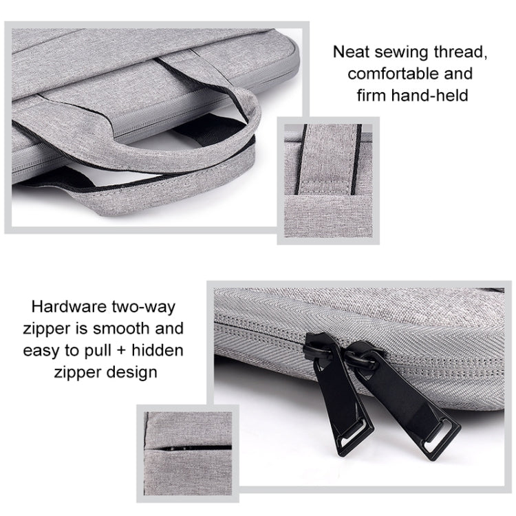ST03S 15.4 inch Double Side Pockets Wearable Oxford Cloth Soft Handle Portable Laptop Tablet Bag(Deep Space Gray) - 15 inch by PMC TechLife | Online Shopping South Africa | PMC TechLife | Buy Now Pay Later Mobicred
