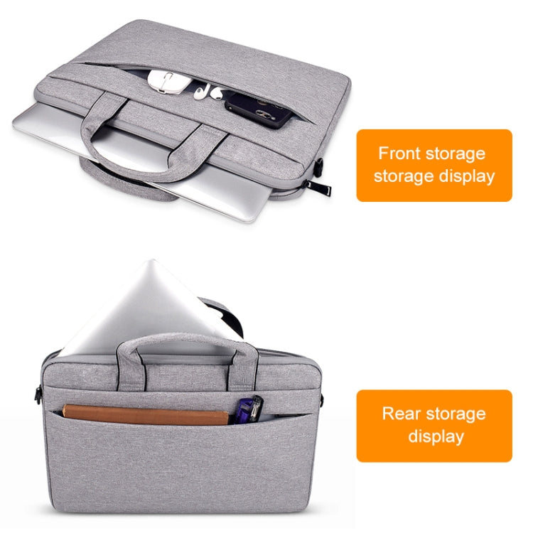 ST03S 15.6 inch Double Side Pockets Wearable Oxford Cloth Soft Handle Portable Laptop Tablet Bag(Grey) - 15.6 - 17 inch by PMC Jewellery | Online Shopping South Africa | PMC Jewellery | Buy Now Pay Later Mobicred