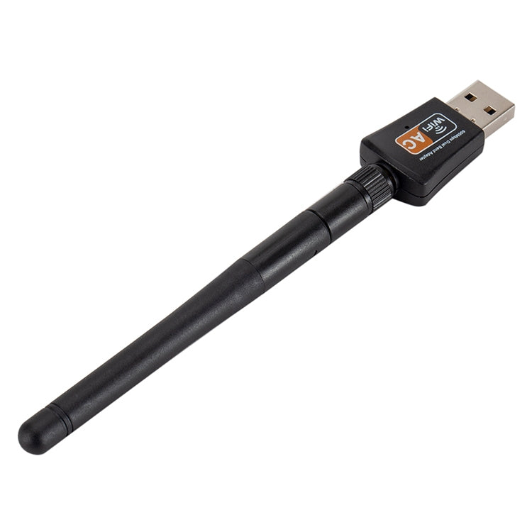 600Mbps 2.4GHz + 5Hz AC Dual Band USB WIFI Adapter with Antenna - USB Network Adapter by PMC TechLife | Online Shopping South Africa | PMC TechLife