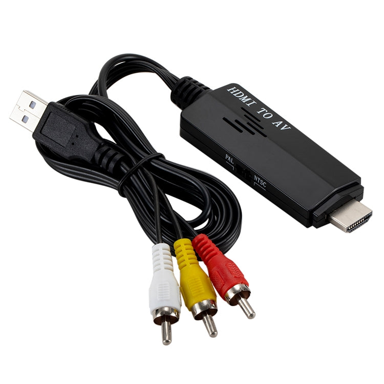 HDMI to RCA 1080P Converter Adapter Cable - Converter by PMC TechLife | Online Shopping South Africa | PMC TechLife