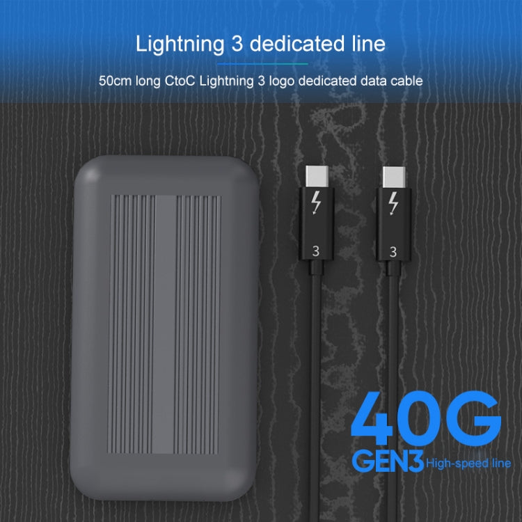 Blueendless M.2 NVME Thunderbolt 3 Solid State Mobile Hard Disk Box Hard Disk Drive(Grey) - free shipping - PMC Jewellery - Order now!