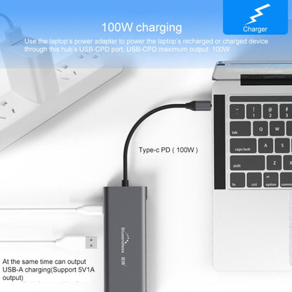 Blueendless 9 In 1 Multi-function Type-C / USB-C HUB Expansion Dock - USB HUB by Blueendless | Online Shopping South Africa | PMC Jewellery | Buy Now Pay Later Mobicred