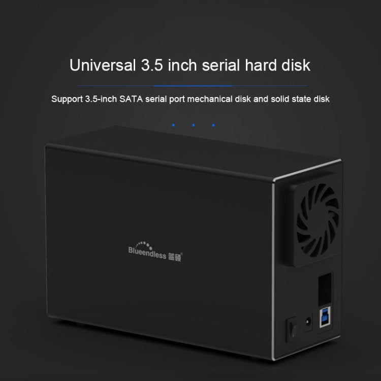 Blueendless USB-B Interface 3.5 inch 2 Bay RAID Combination Array HDD External Enclosure (AU Plug) - HDD Enclosure by Blueendless | Online Shopping South Africa | PMC Jewellery | Buy Now Pay Later Mobicred