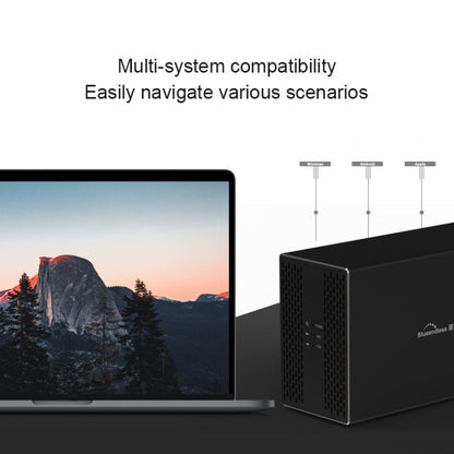 Blueendless Type-C / USB-C Interface 3.5 inch 2 Bay RAID Combination Array HDD External Enclosure (AU Plug) - HDD Enclosure by Blueendless | Online Shopping South Africa | PMC Jewellery | Buy Now Pay Later Mobicred