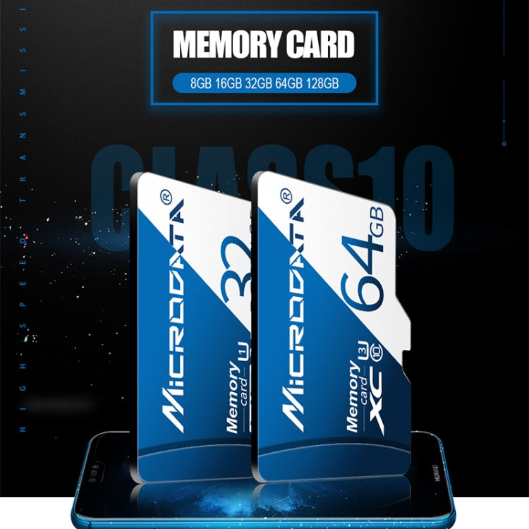 MICRODATA 128GB U3 Blue and White TF(Micro SD) Memory Card - free shipping - PMC Jewellery - Order now!