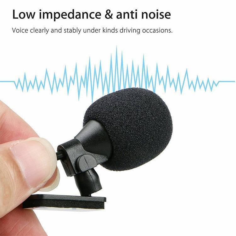 ZJ015MR Stereo 3.5mm Angle Head Plug Car Navigation DVD External Paste Microphone, Length: 3m - Microphone by PMC TechLife | Online Shopping South Africa | PMC TechLife