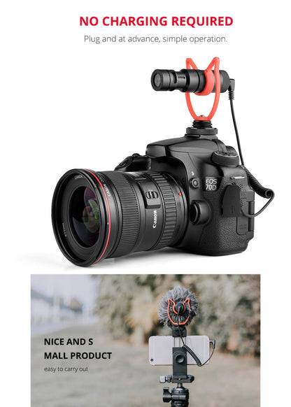 YELANGU MIC10 YLG9920A Professional Interview Condenser Video Shotgun Microphone with 3.5mm Audio Cable for DSLR & DV Camcorder (Black) - Camera Microphone by YELANGU | Online Shopping South Africa | PMC Jewellery | Buy Now Pay Later Mobicred