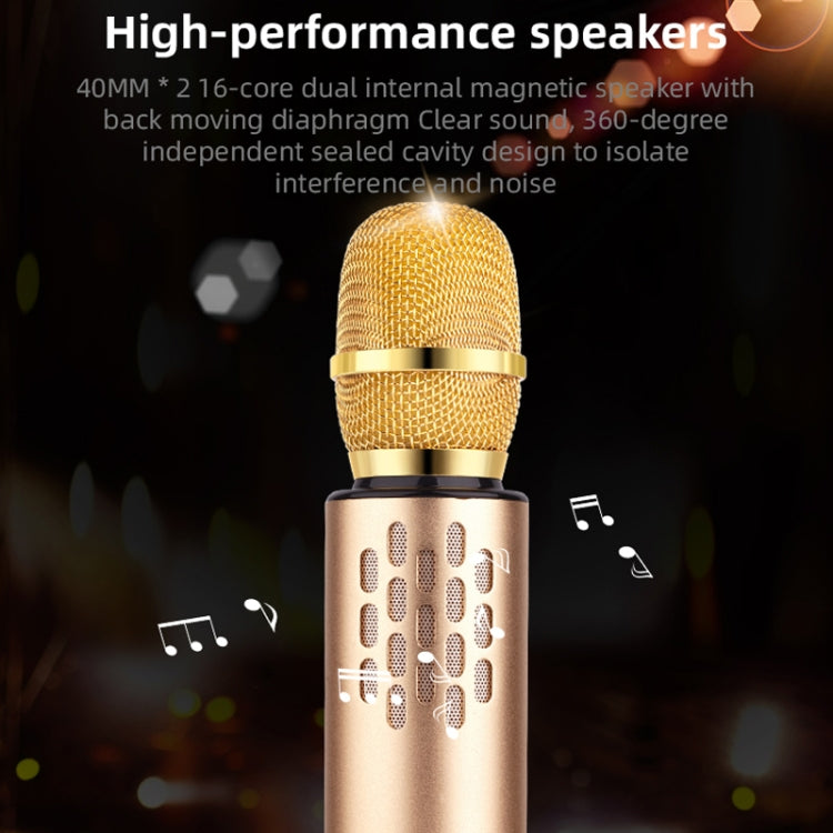 K3 Bluetooth 5.0 Karaoke Live Stereo Sound Wireless Bluetooth Condenser Microphone (Gold) - Microphone by PMC Jewellery | Online Shopping South Africa | PMC Jewellery | Buy Now Pay Later Mobicred