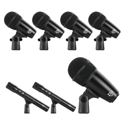 XTUGA MI7-A 7-Piece Wired Dynamic Drum Mic Kit Kick Bass Tom/Snare Cymbals Microphone Set - Microphone by XTUGA | Online Shopping South Africa | PMC Jewellery | Buy Now Pay Later Mobicred