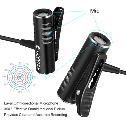 Yanmai R933S Professional Clip-On 3.5mm Plug Lavalier Omni-directional Broadcast Condenser Microphone, For Live Broadcast, Show, KTV, etc - Microphone by Yanmai | Online Shopping South Africa | PMC Jewellery | Buy Now Pay Later Mobicred