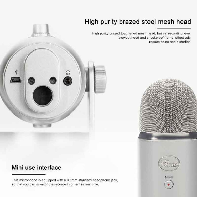 Logitech Blue Yeti USB Condenser Microphone(Black) - free shipping - PMC TechLife - Order now!