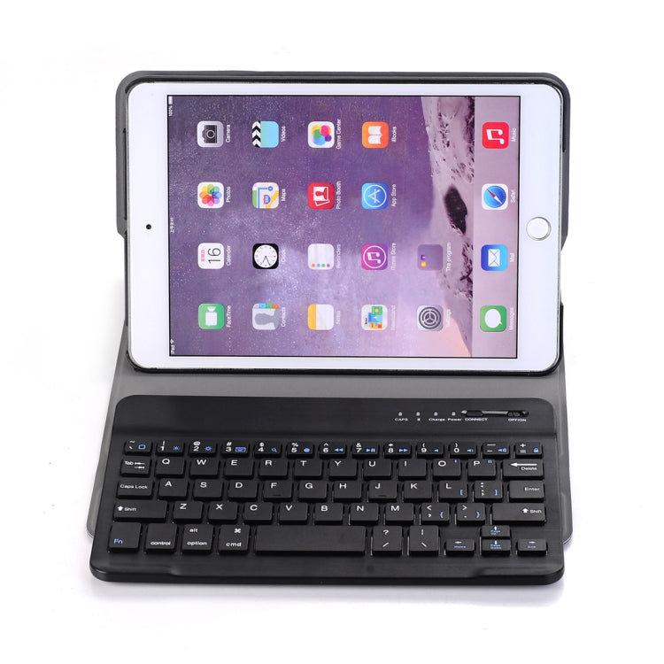 A03 for iPad mini 3 / 2 / 1 Universal Ultra-thin ABS Horizontal Flip Tablet Case + Bluetooth Keyboard(Blue) - For iPad mini by PMC Jewellery | Online Shopping South Africa | PMC Jewellery | Buy Now Pay Later Mobicred