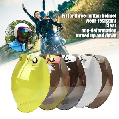 Soman Motorcycle Bubble Visor Open Face Helmet Visor Helmet Windshield Shield with Transparent Frame(Mirror) - Helmets by SOMAN | Online Shopping South Africa | PMC Jewellery | Buy Now Pay Later Mobicred