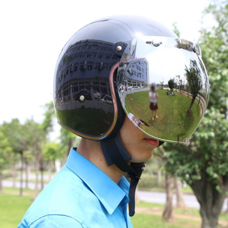 Soman Motorcycle Bubble Visor Open Face Helmet Visor Helmet Windshield Shield with Transparent Frame(Transparent) - free shipping - PMC TechLife - Order now!