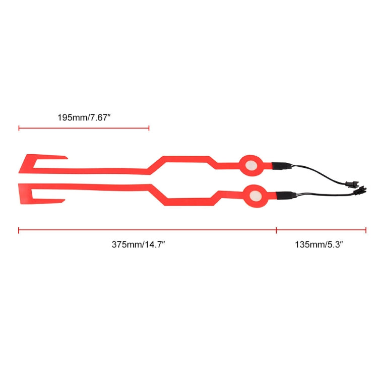 MB-MHL002 Motorcycle Modification Accessories Universal Pasteable Helmet Light Strip(Red) - Ornamental Parts by PMC TechLife | Online Shopping South Africa | PMC TechLife | Buy Now Pay Later Mobicred