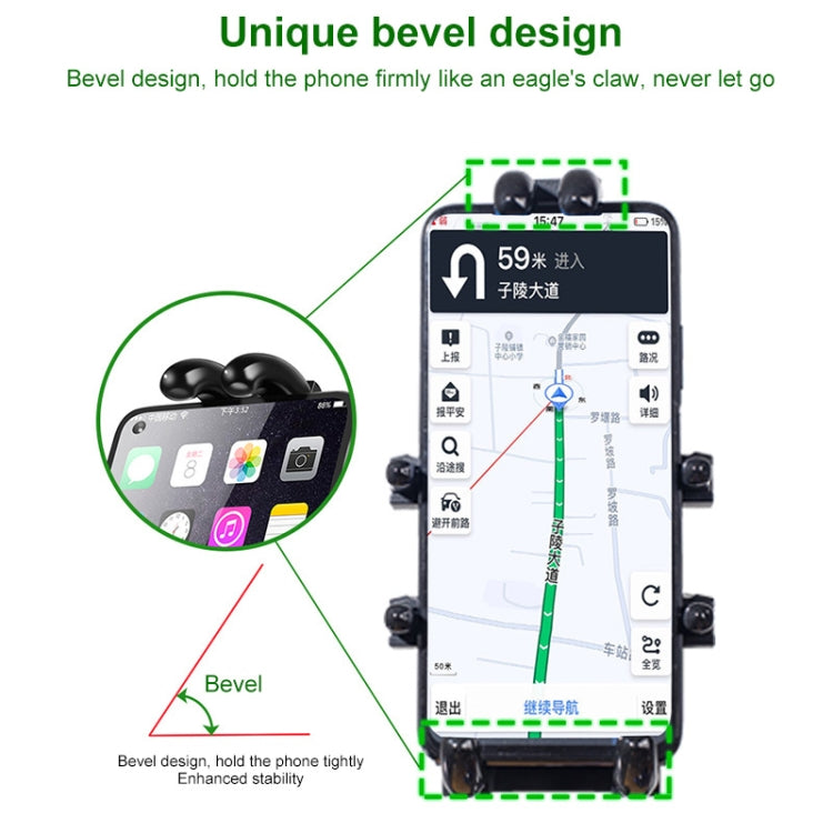 U-shaped Bolt Ball-Head Motorcycle Handlebar Multi-function Eight-jaw Aluminum Phone Navigation Holder Bracket, Width of Phone: 6.5-10.2cm   - Holder by PMC TechLife | Online Shopping South Africa | PMC TechLife | Buy Now Pay Later Mobicred