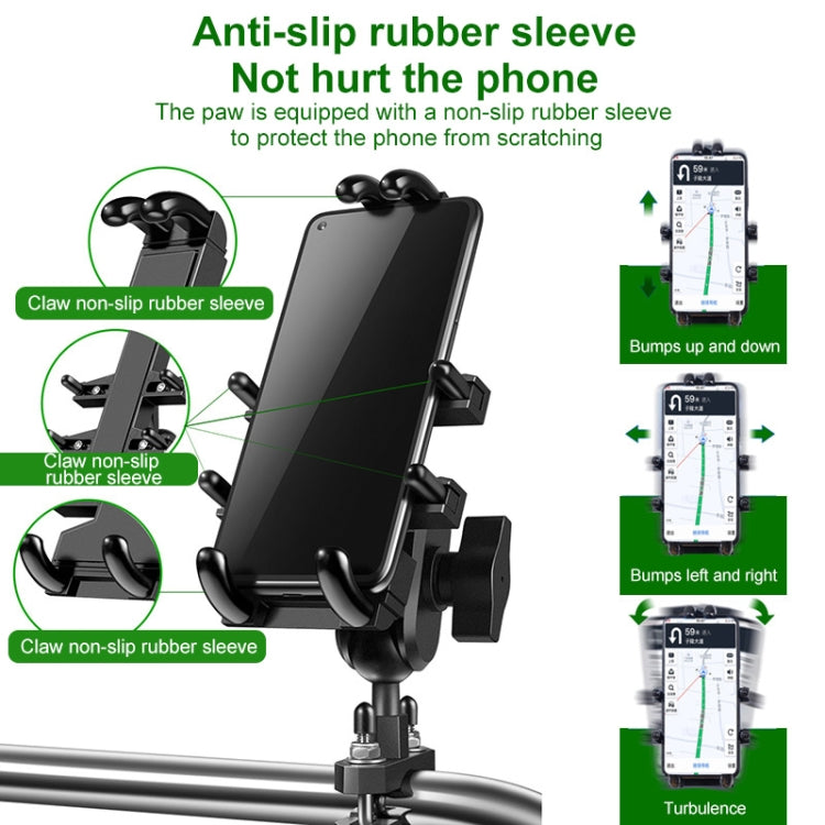 M10 Bolt Ball-Head Motorcycle Multi-function Eight-jaw Aluminum Phone Navigation Holder Bracket - Holder by PMC TechLife | Online Shopping South Africa | PMC TechLife | Buy Now Pay Later Mobicred