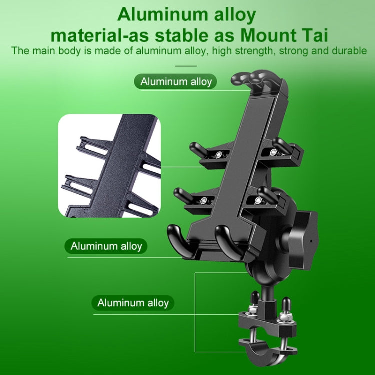 U-shaped Bolt Ball-Head Motorcycle Handlebar Multi-function Eight-jaw Aluminum Phone Navigation Holder Bracket with Anti-theft Knobs - free shipping - PMC TechLife - Order now!