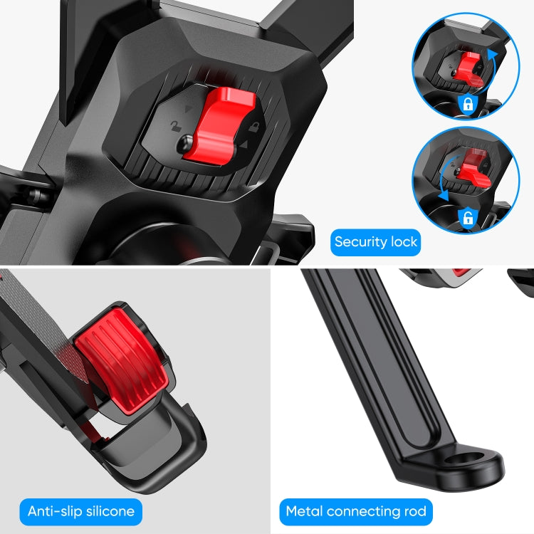 JOYROOM JR-ZS288 Motorcycle Mobile Phone Mount Holder (Black) - Holder by JOYROOM | Online Shopping South Africa | PMC TechLife | Buy Now Pay Later Mobicred