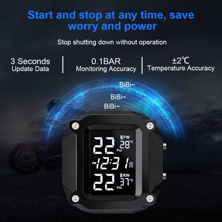 M6 Motorcycles Tire Pressure Monitor with Holder - Electrical Instruments by PMC TechLife | Online Shopping South Africa | PMC TechLife