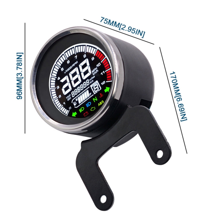 Universal Motorcycle Modified Multi-functional LED Digital Meter Indicator Light Tachometer Odometer Speedometer Oil Meter - Others by PMC Jewellery | Online Shopping South Africa | PMC Jewellery | Buy Now Pay Later Mobicred