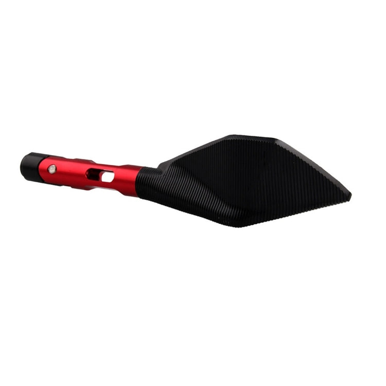 Modified Motorcycle Aluminium Alloy Rhombus Reflective Light Side Rearview Mirror (Red) - Side Mirrors by PMC Jewellery | Online Shopping South Africa | PMC Jewellery | Buy Now Pay Later Mobicred