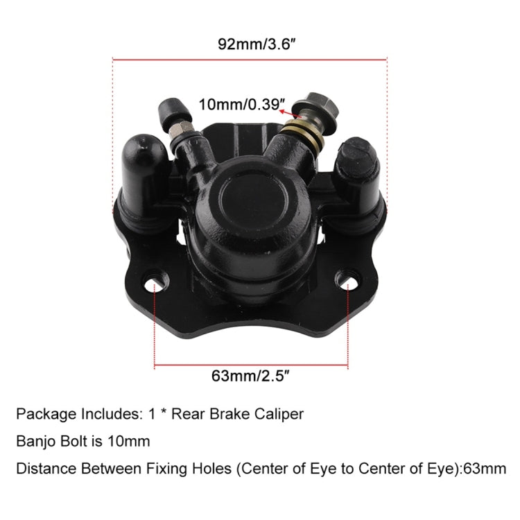 Modified Rear Brake Caliper for Motocycle / 50CC 70CC 90CC 110CC 125CC 150CC ATV Quad / Taotao Roketa (Black) - Motorbike Brakes by PMC Jewellery | Online Shopping South Africa | PMC Jewellery | Buy Now Pay Later Mobicred