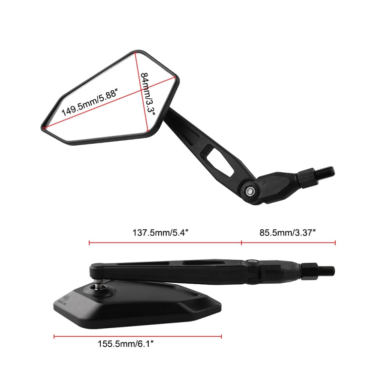 Motorcycle Modified Universal Rear View Mirror Set - Side Mirrors by PMC TechLife | Online Shopping South Africa | PMC TechLife | Buy Now Pay Later Mobicred