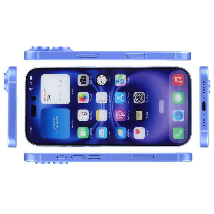 For iPhone 16 Plus Color Screen Non-Working Fake Dummy Display Model (Ultramarine) - For iPhone & iPad by PMC Jewellery | Online Shopping South Africa | PMC Jewellery | Buy Now Pay Later Mobicred