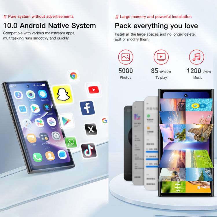 SOYES ONEMYTH S25 Pro, 2GB+16GB, 4.0 inch Android 10.0 MTK6580 Quad Core, Network: 3G, Dual SIM (Black) - free shipping - PMc TechLife - Order now!