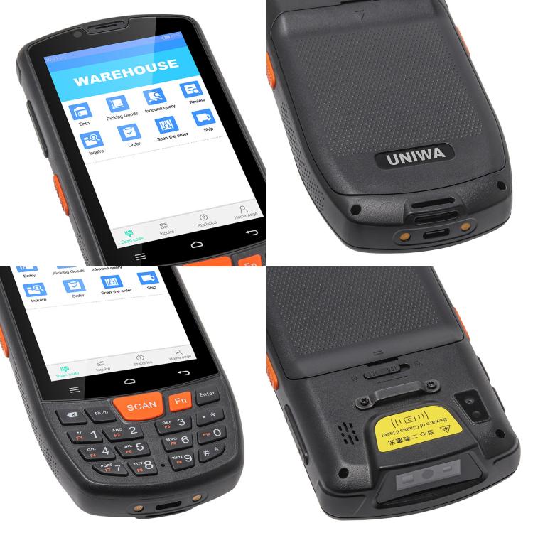 UNIWA HS006 Industrial PDA QR Code Scanner, 3GB+32GB, 4.0 inch Android 11 MediaTek MT6762 Octa Core, NFC, Network: 4G (EU Plug) - free shipping - PMc TechLife - Order now!