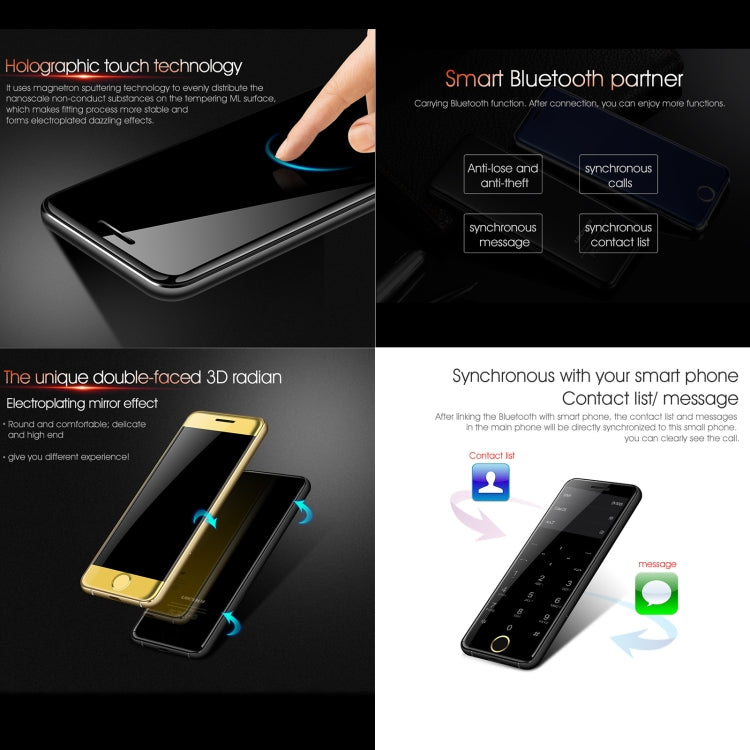 Ulcool V66+, 1.54 inch, MTK6261D, Support Bluetooth Sync, Bluetooth Dial, FM, Anti-lost, GSM, Dual SIM (Blue) - free shipping - PMC Jewellery - Order now!