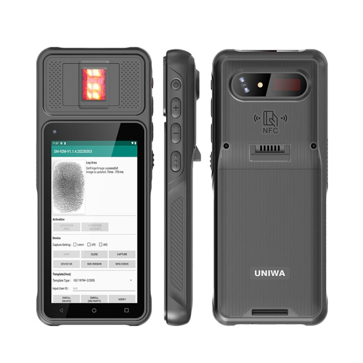 UNIWA F501 Handheld Scanner Phone, 2GB+32GB, 5.0 inch Android 12, MT6762 Octa Core, 4G Network, EU Plug (Black) - UNIWA by UNIWA | Online Shopping South Africa | PMC Jewellery | Buy Now Pay Later Mobicred