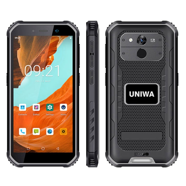 UNIWA F963 Pro Rugged Smart Phone, 6GB+128GB, 5.5 inch Android 13, Unisoc T606 Octa Core, NFC, Fingerprint Unlock, 4G Network, UK Plug (Black Grey) - UNIWA by UNIWA | Online Shopping South Africa | PMC Jewellery | Buy Now Pay Later Mobicred