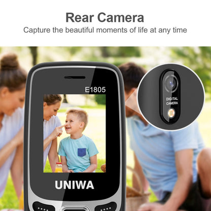 UNIWA E1805, 1.77 inch, SC6531E, 21 Keys, Support Bluetooth, Torch, FM, MP3, MP4, GSM, Dual SIM (Blue) - UNIWA by UNIWA | Online Shopping South Africa | PMC Jewellery | Buy Now Pay Later Mobicred