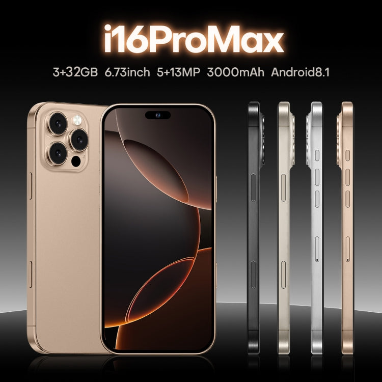 i16 Pro Max / A08, 3GB+32GB, 6.73 inch Screen, Face Identification, Android 8.1 MTK6753 Octa Core, Network: 3G, Dual SIM, EU Plug (Black) -  by PMC Jewellery | Online Shopping South Africa | PMC Jewellery | Buy Now Pay Later Mobicred