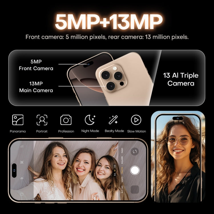 i16 Pro Max / A08, 3GB+32GB, 6.73 inch Screen, Face Identification, Android 8.1 MTK6753 Octa Core, Network: 3G, Dual SIM, EU Plug (White) - free shipping - PMC Jewellery - Order now!