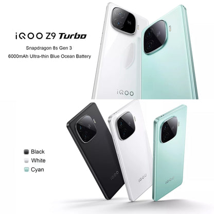 vivo iQOO Z9 Turbo, Dual Back Cameras, 12GB+512GB, Face ID Screen Fingerprint Identification, 6.78 inch Android 14.0 OriginOS 4 Snapdragon 8s Gen 3 Octa Core 3.0GHz, OTG, NFC, Network: 5G, Support Google Play (Black) - vivo by vivo | Online Shopping South Africa | PMC Jewellery | Buy Now Pay Later Mobicred