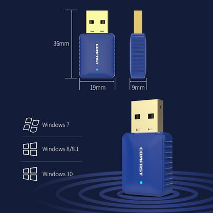 COMFAST CF-726B 650Mbps Dual-band Bluetooth Wifi USB Network Adapter Receiver - USB Network Adapter by COMFAST | Online Shopping South Africa | PMC Jewellery | Buy Now Pay Later Mobicred