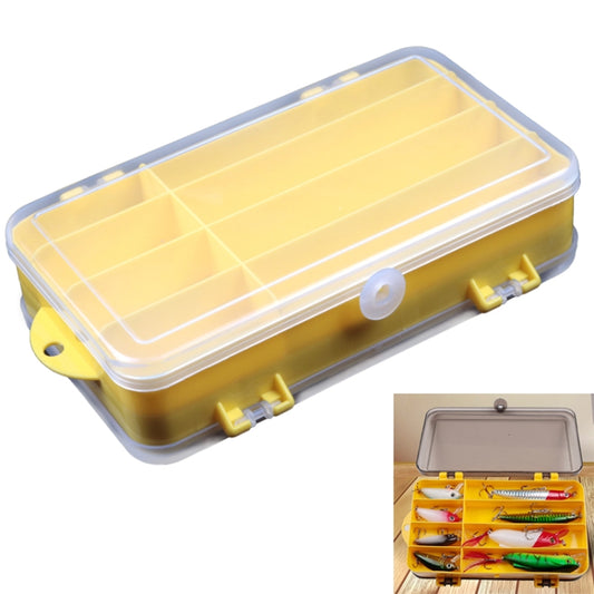 Portable Outdoor Lure Box Transparent Plastic Double-sided Storage Box, Size: 18 x 10 x 5cm(Yellow + White) - Storage Boxes & Storage Bags by PMC Jewellery | Online Shopping South Africa | PMC Jewellery | Buy Now Pay Later Mobicred