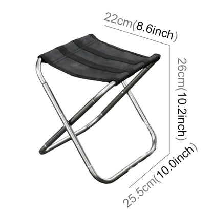 Outdoor Portable Folding Stool, Size: 25*22*26cm(Silver) - Beach Chairs by PMC Jewellery | Online Shopping South Africa | PMC Jewellery