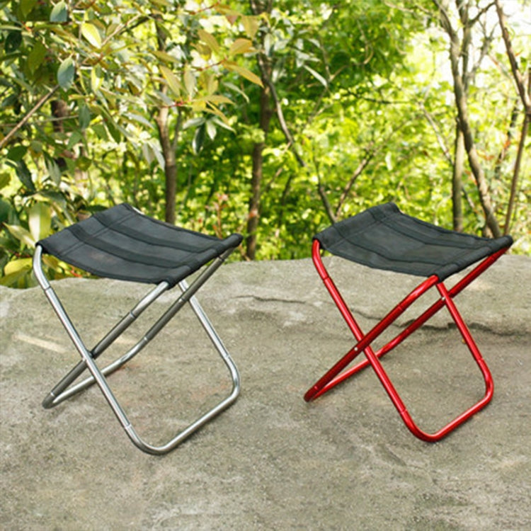 Outdoor Portable Folding Stool, Size: 25*22*26cm(Silver) - Beach Chairs by PMC Jewellery | Online Shopping South Africa | PMC Jewellery