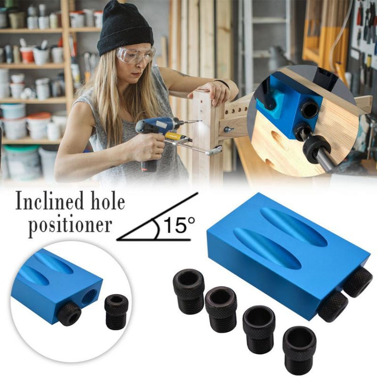 15 Degree Angular Oblique Aluminum Alloy Woodworking Hole Locator - Others by PMC Jewellery | Online Shopping South Africa | PMC Jewellery