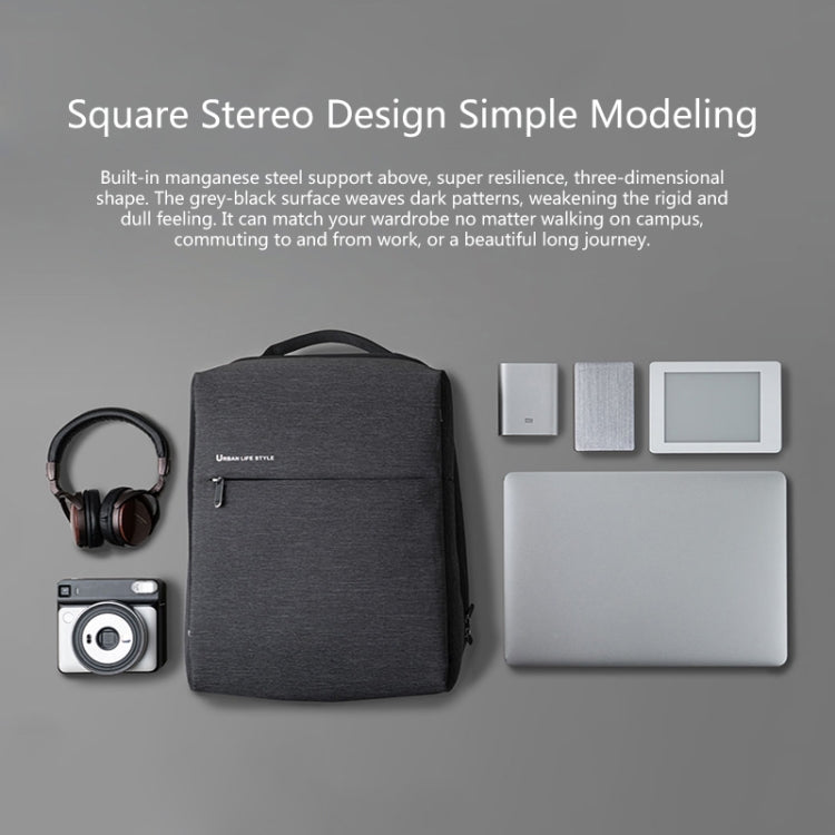 Original Xiaomi Waterproof Simple Backpack Laptop Bag for 15.6 inch Laptop(Light Grey) - Double-shoulder Bags by Xiaomi | Online Shopping South Africa | PMC TechLife | Buy Now Pay Later Mobicred