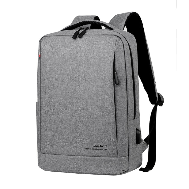 OUMANTU 9003 Business Laptop Bag Oxford Cloth Large Capacity Backpack with External USB Port(Light Grey) - Backpacks by OUMANTU | Online Shopping South Africa | PMC Jewellery | Buy Now Pay Later Mobicred