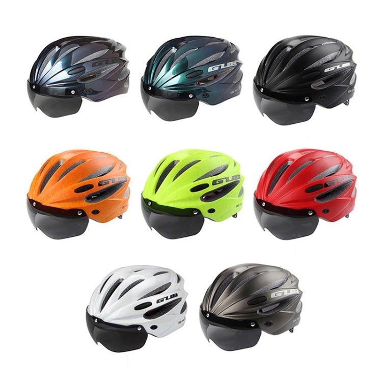 GUB K80 Plus Bike Helmet With Visor And Goggles(Titanium Color) - Protective Helmet & Masks by GUB | Online Shopping South Africa | PMC TechLife | Buy Now Pay Later Mobicred