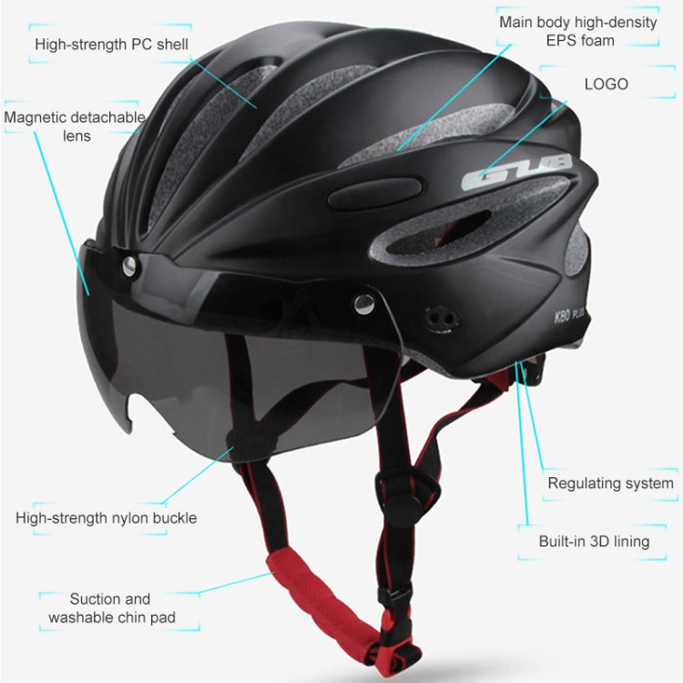 GUB K80 Plus Bike Helmet With Visor And Goggles(Gradient Purple) - free shipping - PMC TechLife - Order now!