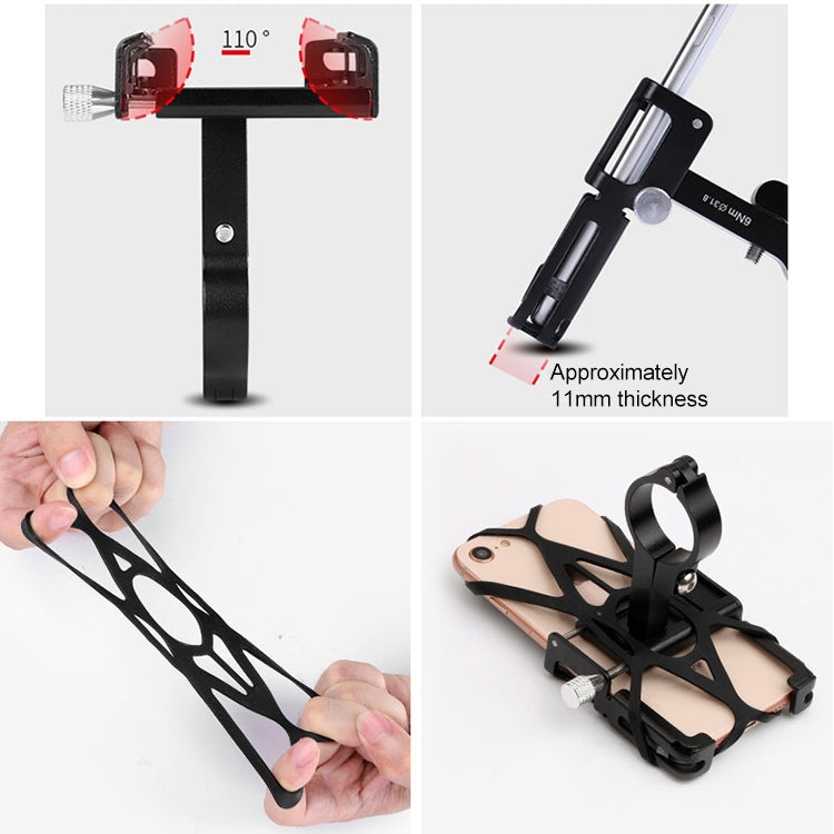 GUB P10 Aluminum Bike Phone Holder(Black Silver) - free shipping - PMC TechLife - Order now!